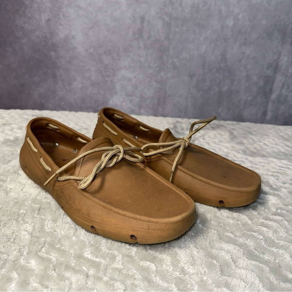 Tucket Giller Khaki & Vanilla Deck Boat Driver Shoes Men's Size 8